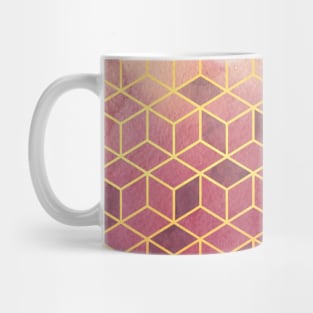 Wine-red Cubes Mug